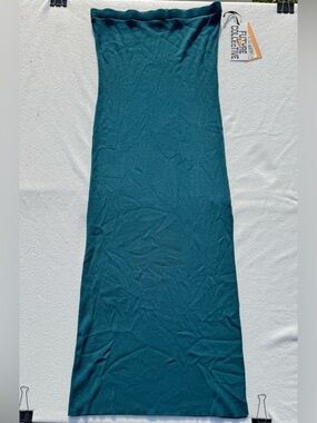 Future Collective By Jenny Lopez Strapless Teal Tube Midi Dress Sz L Brand New!